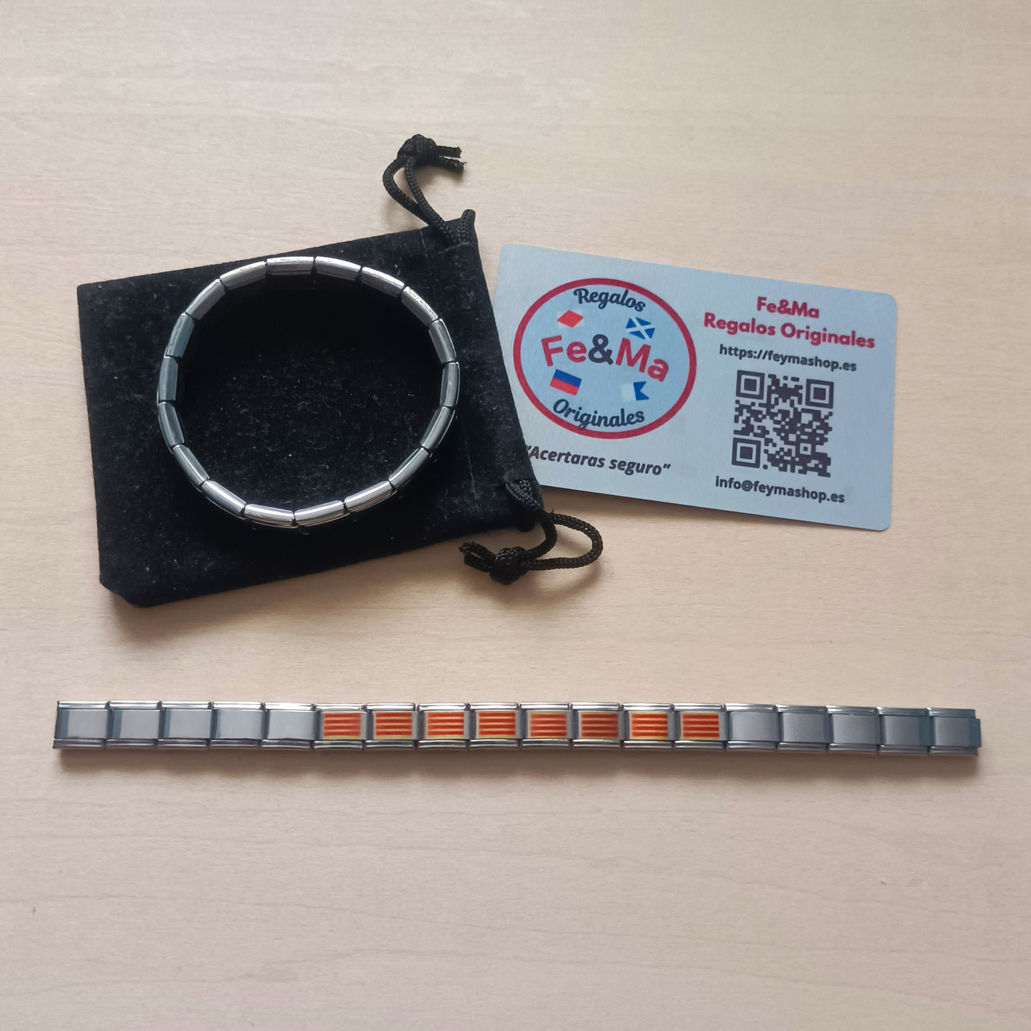 Pulsera con Bandera de Cataluña – Acero Inoxidable, Regalo Original de Comunidad Autónoma