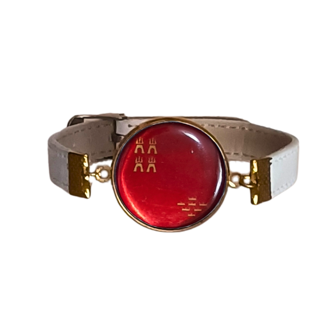 Pulsera con Bandera de Murcia - Medallón en Correa Ajustable, Regalo Original con Orgullo de Comunidad Autónoma