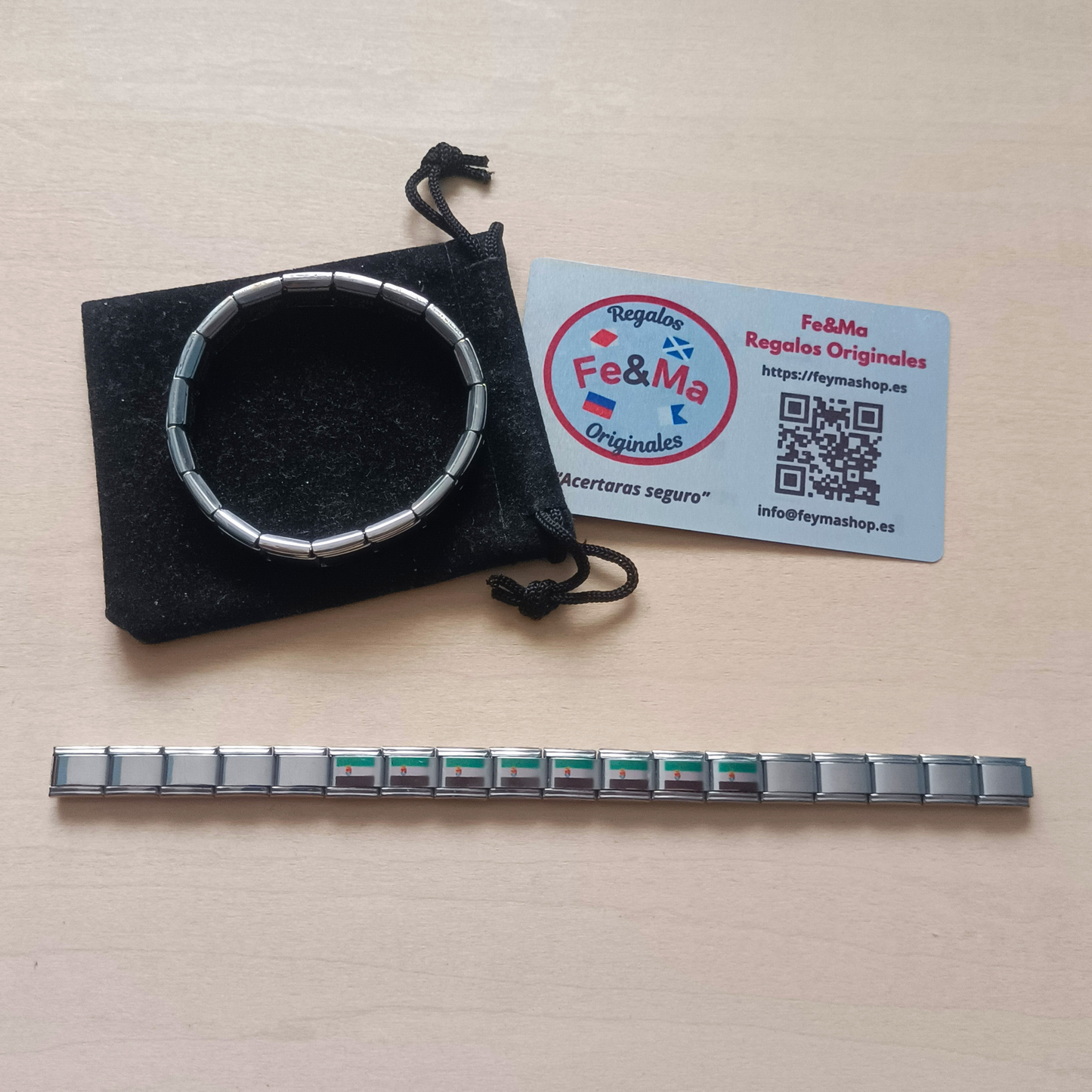 Pulsera con Bandera de Extremadura – Acero Inoxidable, Regalo Original de Comunidad Autónoma