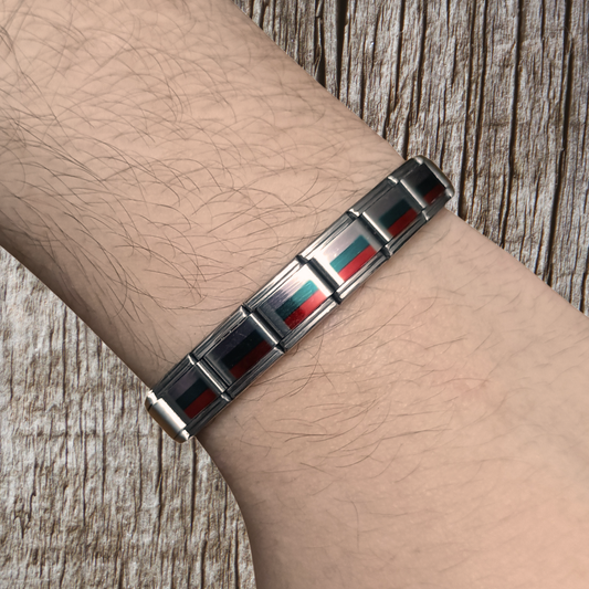 Pulsera con Bandera de Bulgaria – Acero Inoxidable, Regalo Original