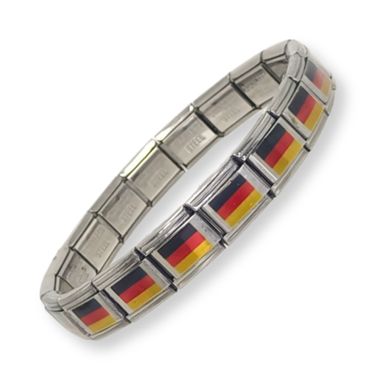 Pulsera con Bandera de Alemania – Acero Inoxidable, Regalo Original