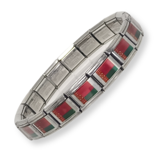 Pulsera con Bandera de Bielorrusia – Acero Inoxidable, Regalo Original