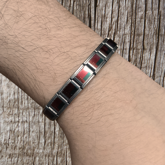 Pulsera con Bandera de Bielorrusia – Acero Inoxidable, Regalo Original