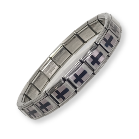 Pulsera con Bandera de Finlandia – Acero Inoxidable, Regalo Original
