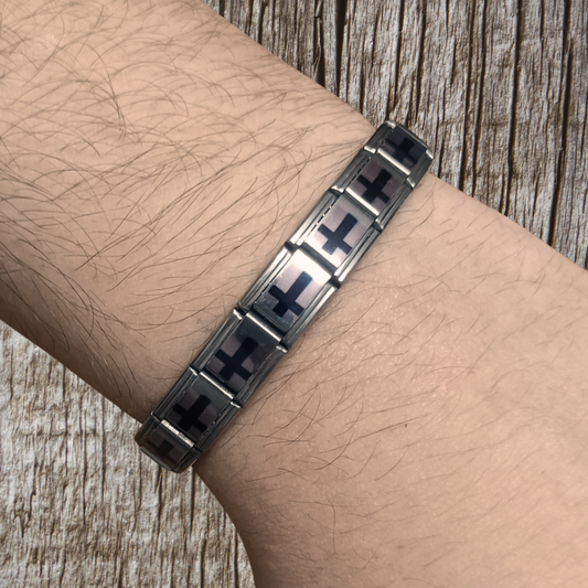Pulsera con Bandera de Finlandia – Acero Inoxidable, Regalo Original
