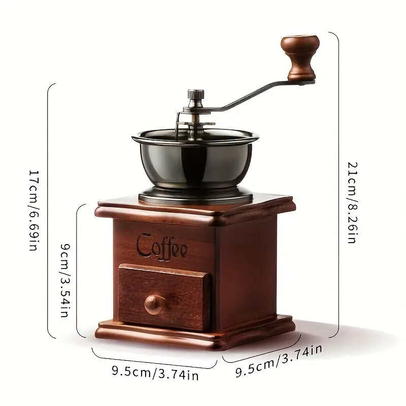 Molinillo de Café Manual de Cerámica con Manivela – Portátil y Compacto, Conserva el Aroma Natural de los Granos | Ideal para Café Recién Molido