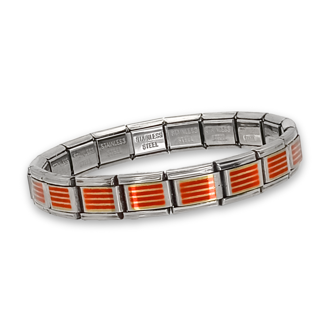Pulsera con Bandera de Cataluña – Acero Inoxidable, Regalo Original de Comunidad Autónoma