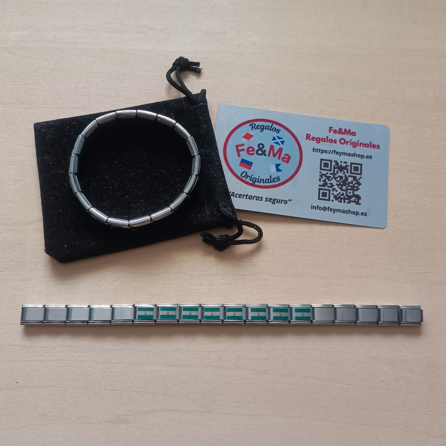 Pulsera con Bandera de Andalucía – Acero Inoxidable, Regalo Original de Comunidad Autónoma