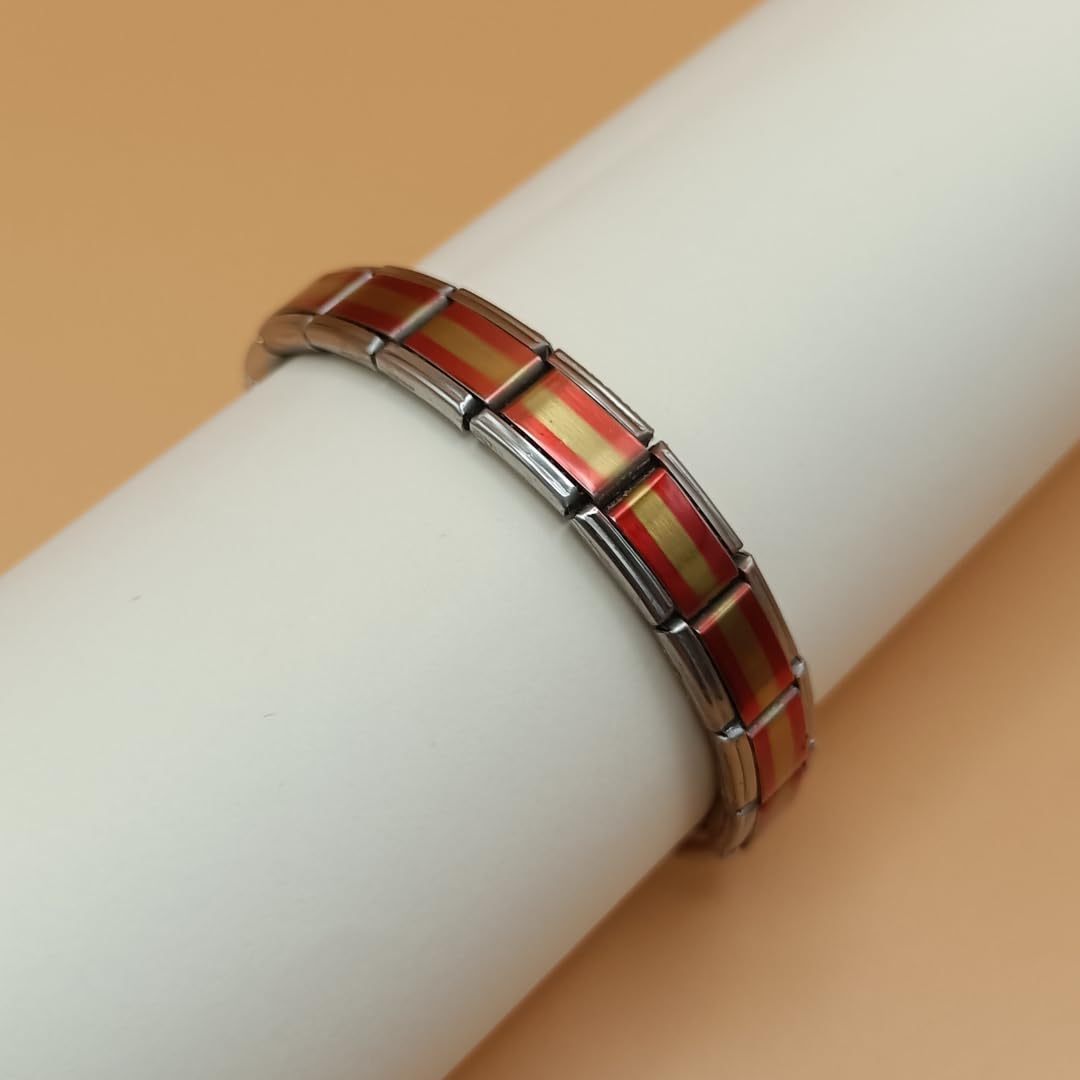 Pulsera Bandera de España – Eslabones de Acero Inoxidable con Estilo y Durabilidad