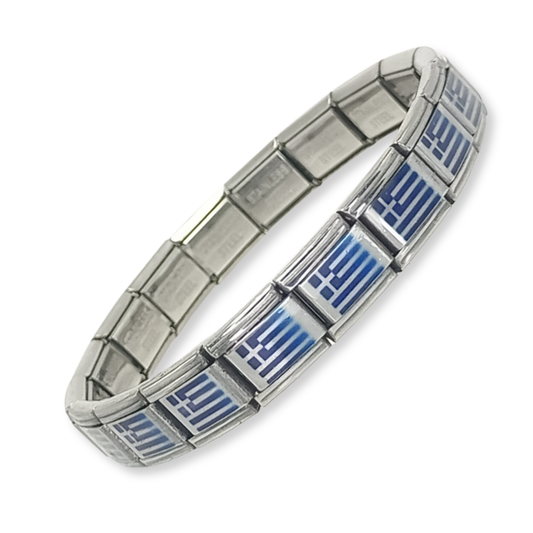 Pulsera con Bandera de Grecia – Acero Inoxidable, Regalo Original