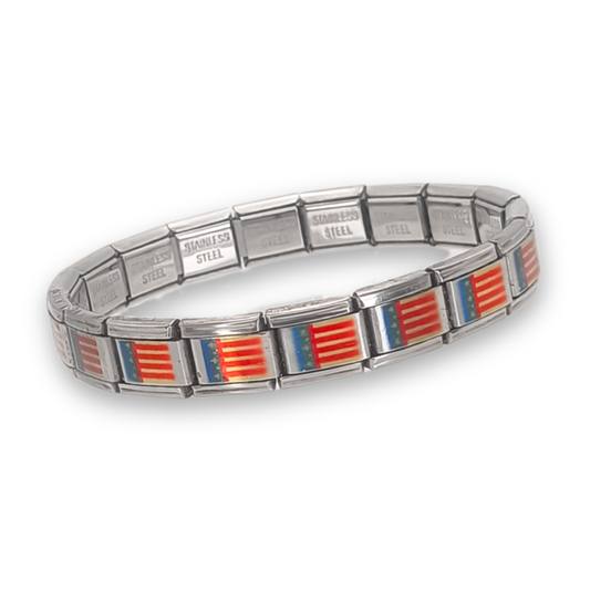 Pulsera con Bandera de Comunidad Valenciana – Acero Inoxidable, Regalo Original de Comunidad Autónoma