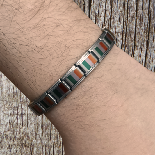 Pulsera con Bandera de Irlanda – Acero Inoxidable, Regalo Original