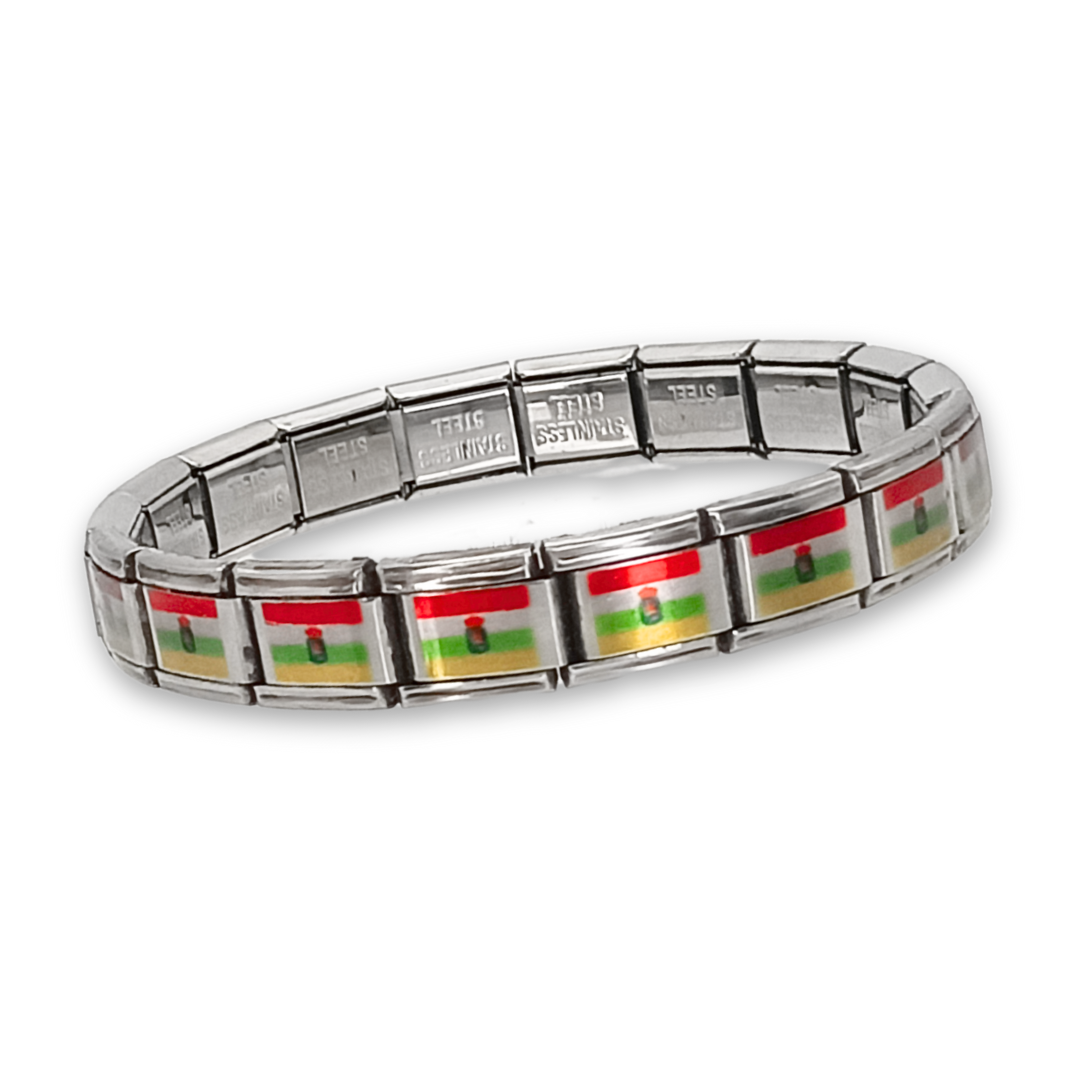 Pulsera con Bandera de La Rioja – Acero Inoxidable, Regalo Original de Comunidad Autónoma