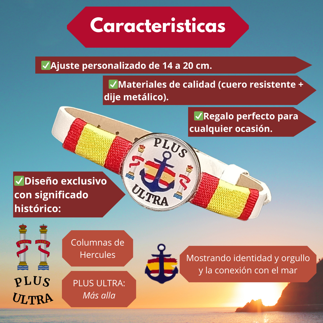 Pulsera de España "Plus Ultra" de estilo náutico