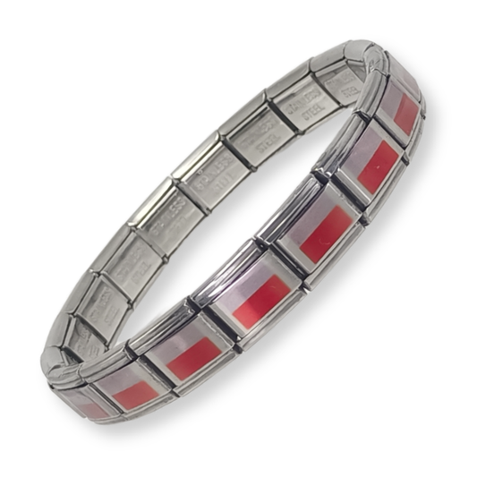 Pulsera con Bandera de Polonia – Acero Inoxidable, Regalo Original