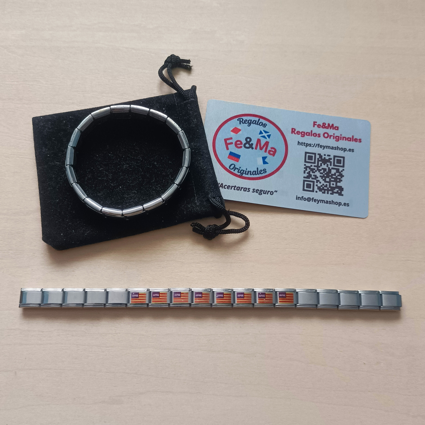 Pulsera con Bandera de Baleares – Acero Inoxidable, Regalo Original de Comunidad Autónoma
