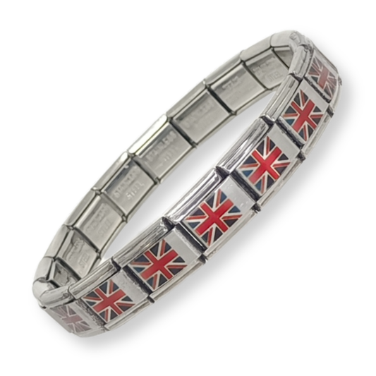 Pulsera con Bandera de Reino Unido – Acero Inoxidable, Regalo Original