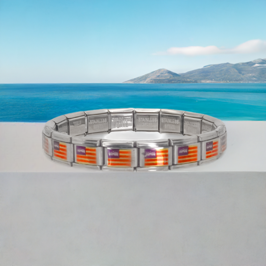 Pulsera con Bandera de Baleares – Acero Inoxidable, Regalo Original de Comunidad Autónoma