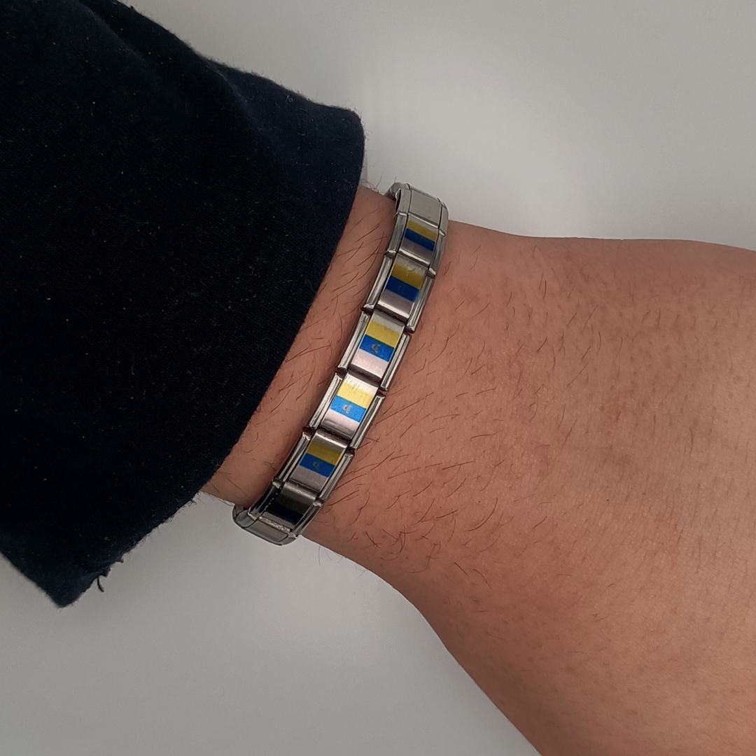 Pulsera con Bandera de Canarias – Acero Inoxidable, Regalo Original de Comunidad Autónoma