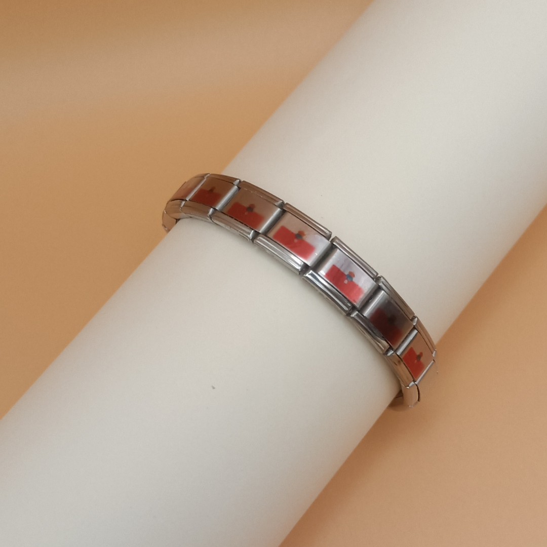 Pulsera con Bandera de Cantabria – Acero Inoxidable, Regalo Original de Comunidad Autónoma