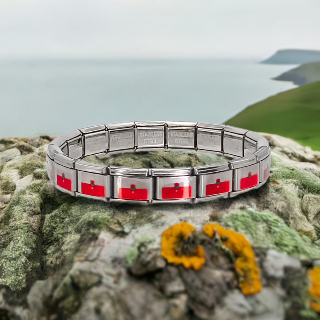 Pulsera con Bandera de Cantabria – Acero Inoxidable, Regalo Original de Comunidad Autónoma