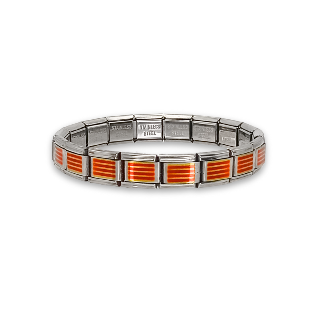 Pulsera con Bandera de Cataluña – Acero Inoxidable, Regalo Original de Comunidad Autónoma