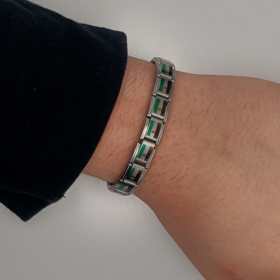Pulsera con Bandera de Extremadura – Acero Inoxidable, Regalo Original de Comunidad Autónoma