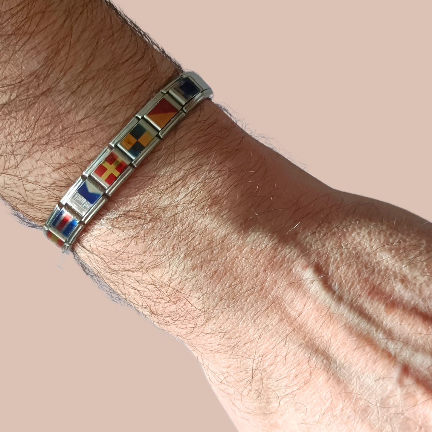 Pulsera Personalizada de nombres con Banderas Náuticas