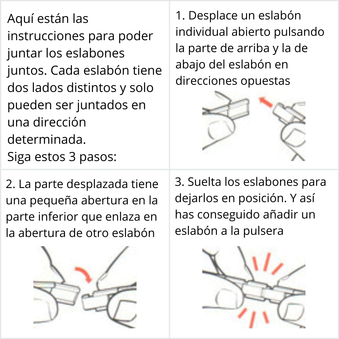 Pulsera Personalizada de nombres en Letras en eslabones de acero inoxidable