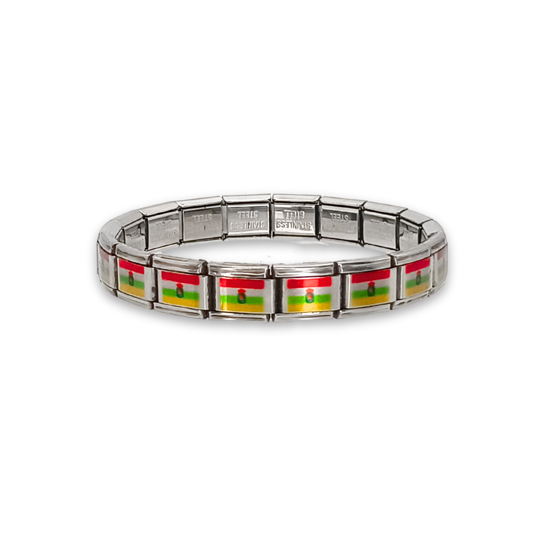Pulsera con Bandera de La Rioja – Acero Inoxidable, Regalo Original de Comunidad Autónoma