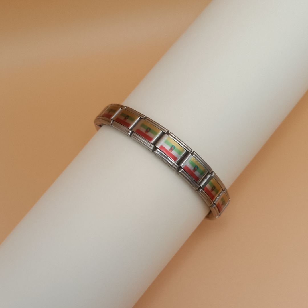 Pulsera con Bandera de La Rioja – Acero Inoxidable, Regalo Original de Comunidad Autónoma