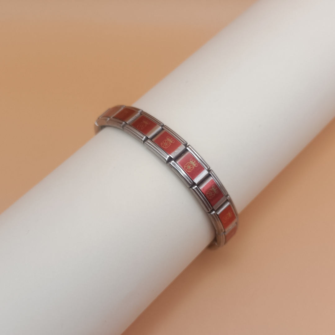 Pulsera con Bandera de Navarra – Acero Inoxidable, Regalo Original de Comunidad Autónoma