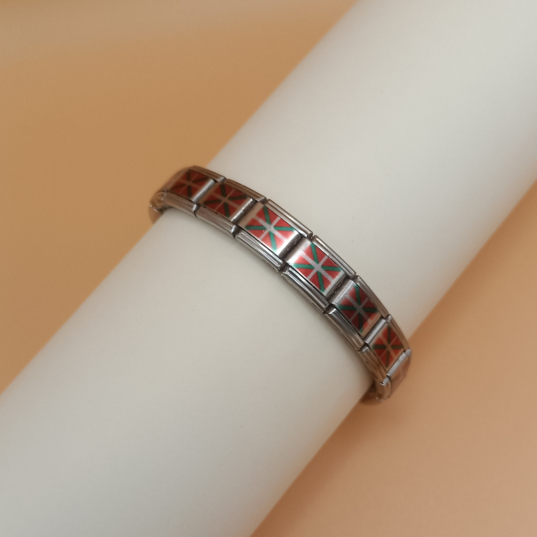 Pulsera con Bandera de País Vasco – Acero Inoxidable, Regalo Original de Comunidad Autónoma