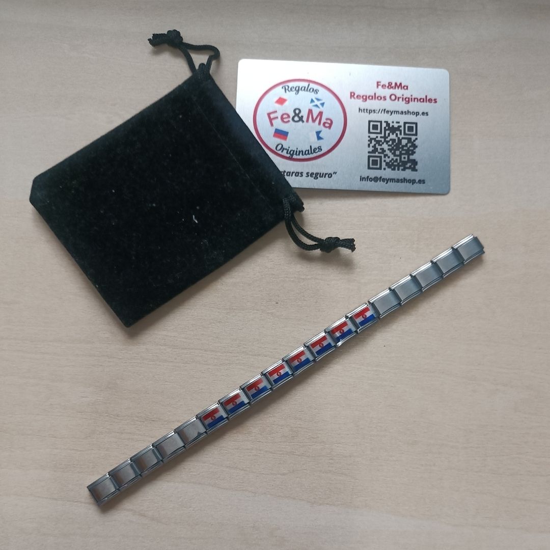 Pulsera con Bandera de Paraguay – Acero Inoxidable, Regalo Original