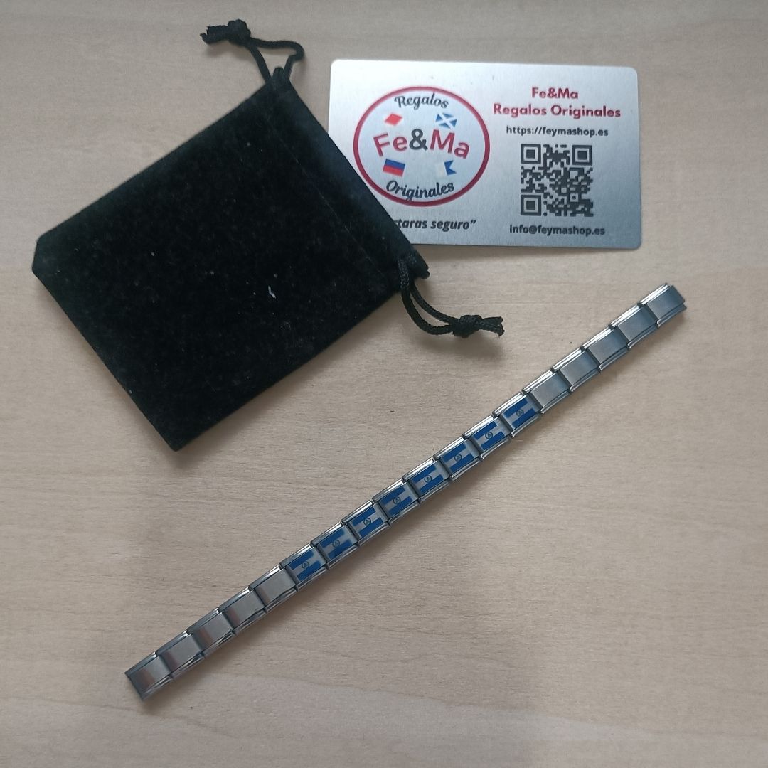 Pulsera con Bandera de Nicaragua – Acero Inoxidable, Regalo Original