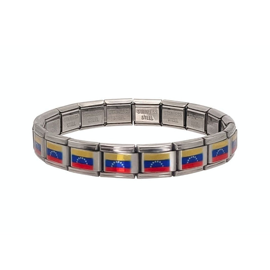 Pulsera con Bandera de Venezuela – Acero Inoxidable, Regalo Original
