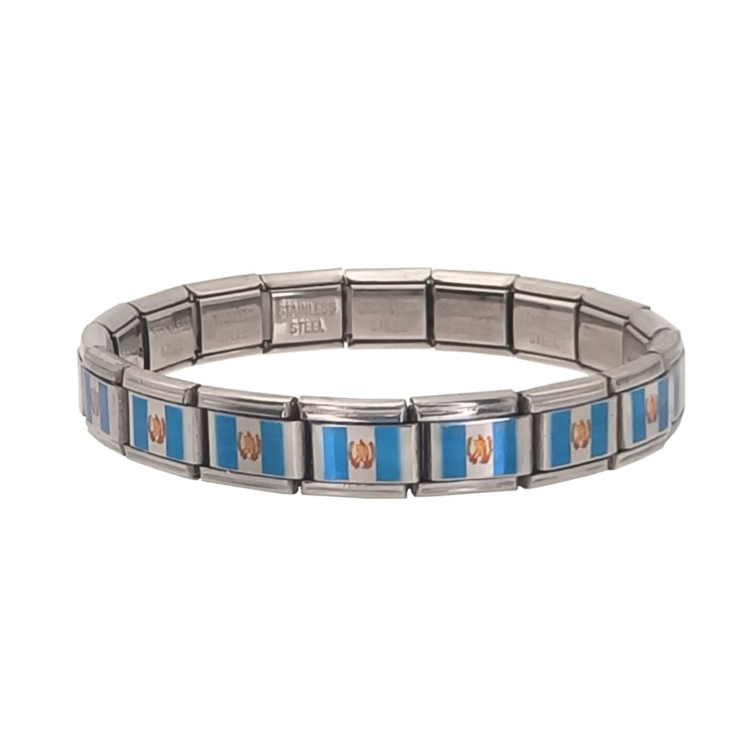 Pulsera con Bandera de Guatemala – Acero Inoxidable, Regalo Original