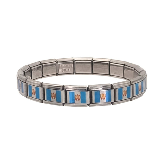 Pulsera con Bandera de Guatemala – Acero Inoxidable, Regalo Original
