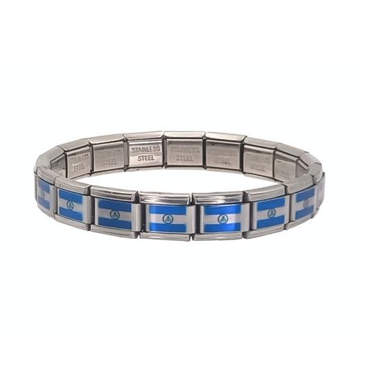Pulsera con Bandera de Nicaragua – Acero Inoxidable, Regalo Original