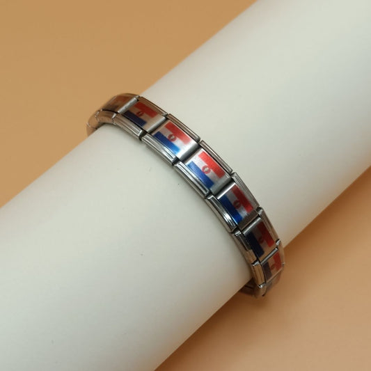 Pulsera con Bandera de Paraguay – Acero Inoxidable, Regalo Original