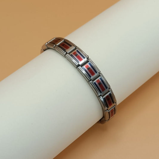 Pulsera con Bandera de Costa Rica – Acero Inoxidable, Regalo Original