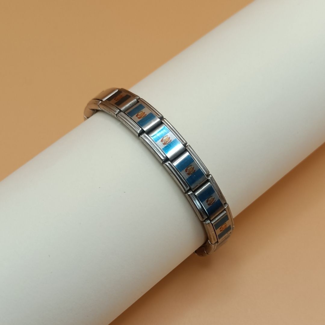 Pulsera con Bandera de Guatemala – Acero Inoxidable, Regalo Original