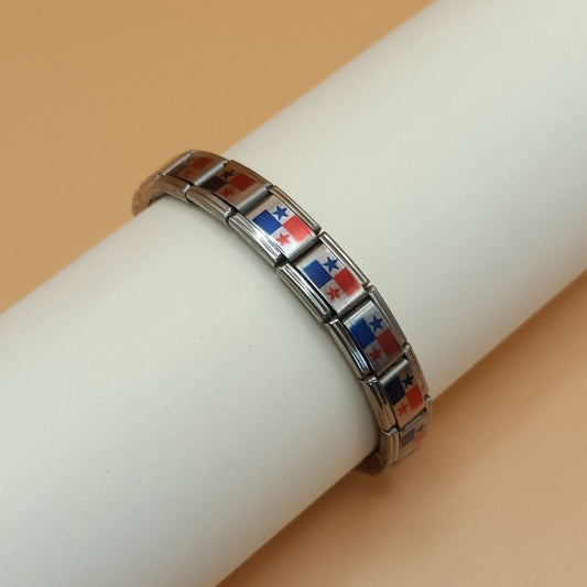 Pulsera con Bandera de Panamá – Acero Inoxidable, Regalo Original