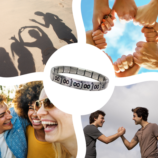 Pulsera Infinito Amistad Eterna - Acero Inoxidable - Regalo para Amigos y Parejas