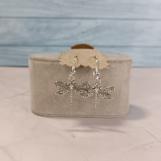 Pendientes de Libélula en Acero Inoxidable – Diseño Vintage para Mujer