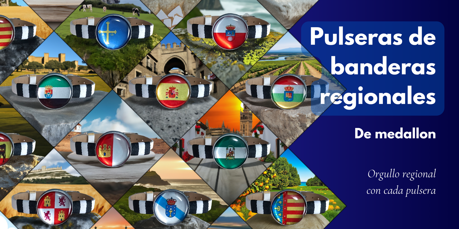 Pulseras nacionales y regionales de correa ajustable
