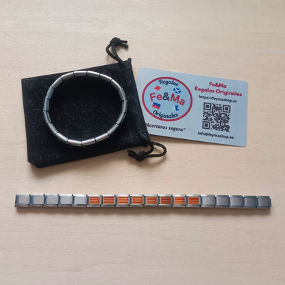 Pulsera con Bandera de Cataluña – Acero Inoxidable, Regalo Original de Comunidad Autónoma