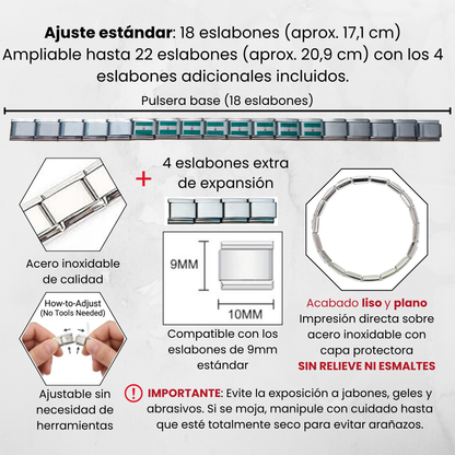 Pulsera de Andalucía – Acero Inoxidable, Regalo Original de Comunidad Autónoma