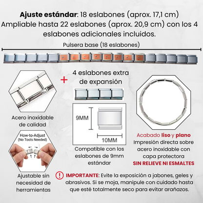 Pulsera de Aragón – Acero Inoxidable, Regalo Original de Comunidad Autónoma