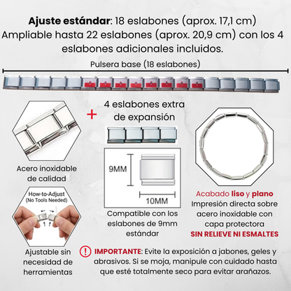 Pulsera de Cantabria – Acero Inoxidable, Regalo Original de Comunidad Autónoma